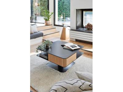 HIMA - Table basse céramique 2 tiroirs 2