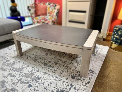 DESTOCKAGE - Table basse chêne céramique1 tiroir