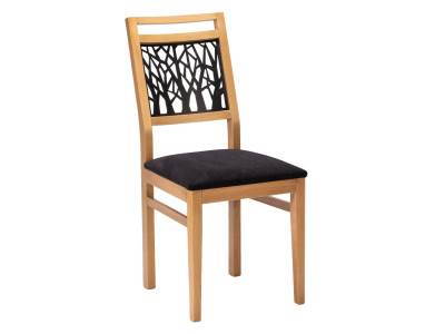 FOREST - Chaise chêne massif tissu