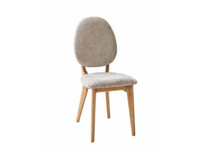 ALVA - Chaise chêne massif tissu