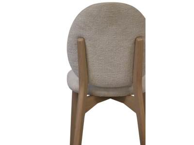 ALVA - Tabouret chêne massif tissu 2