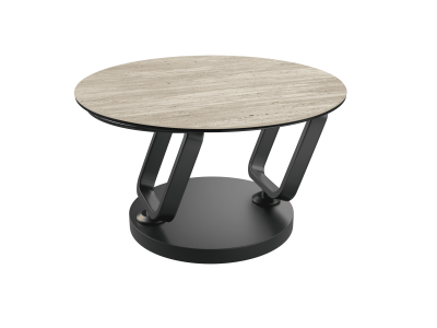 OZONE - Table basse rotative double plateaux céramiques... 2