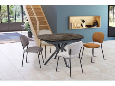 NYMPHÉA - Table plateau céramique 2 allonges 3 tailles 6... 2