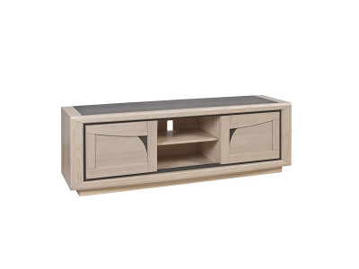 FARO - Meuble TV 2 portes 1 niche 2 finitions