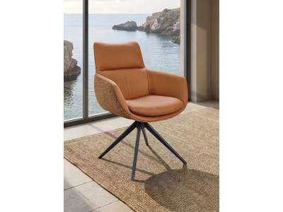 EVA - Fauteuil cuir et tissu 6 coloris 2