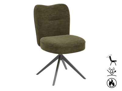MUNICH PLUSH - Chaise tissu pivotante 6 coloris