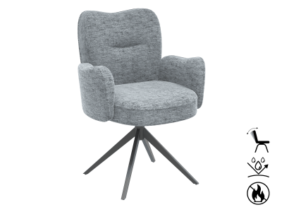 MUNICH PLUSH - Fauteuil tissu pivotante 6 coloris 2
