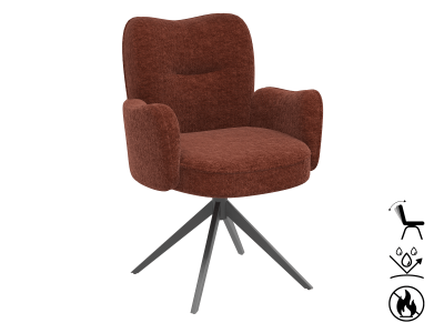 MUNICH PLUSH - Fauteuil tissu pivotante 6 coloris