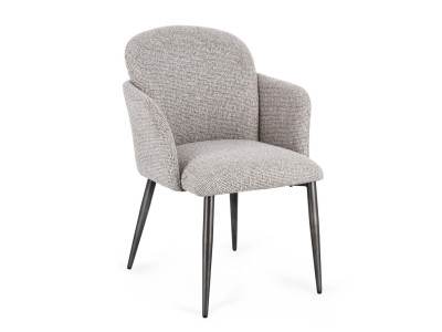 ERCILLA - LOT 4 chaises tissu 4 coloris