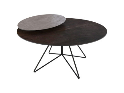 SATELLITE - Table basse céramique 2 finitions
