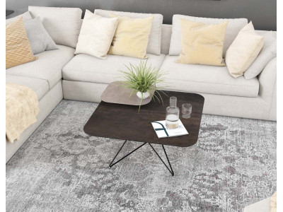 COMETE - Table basse céramique 2 plateaux 2