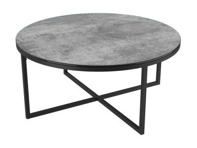 TALIA - Table basse céramique pieds laqué noir 2