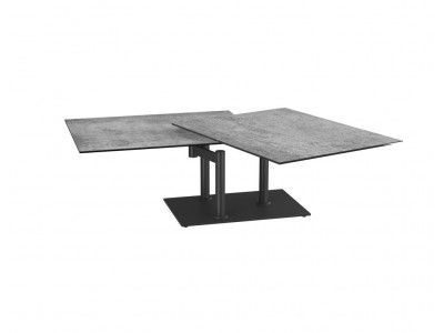 OPÉRA - Table basse rotative 2 plateaux céramique 6 finitions